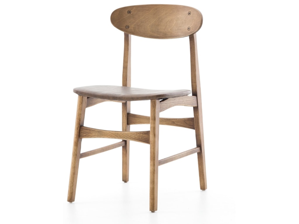 four hands hughes school house chair with faux leather seat
