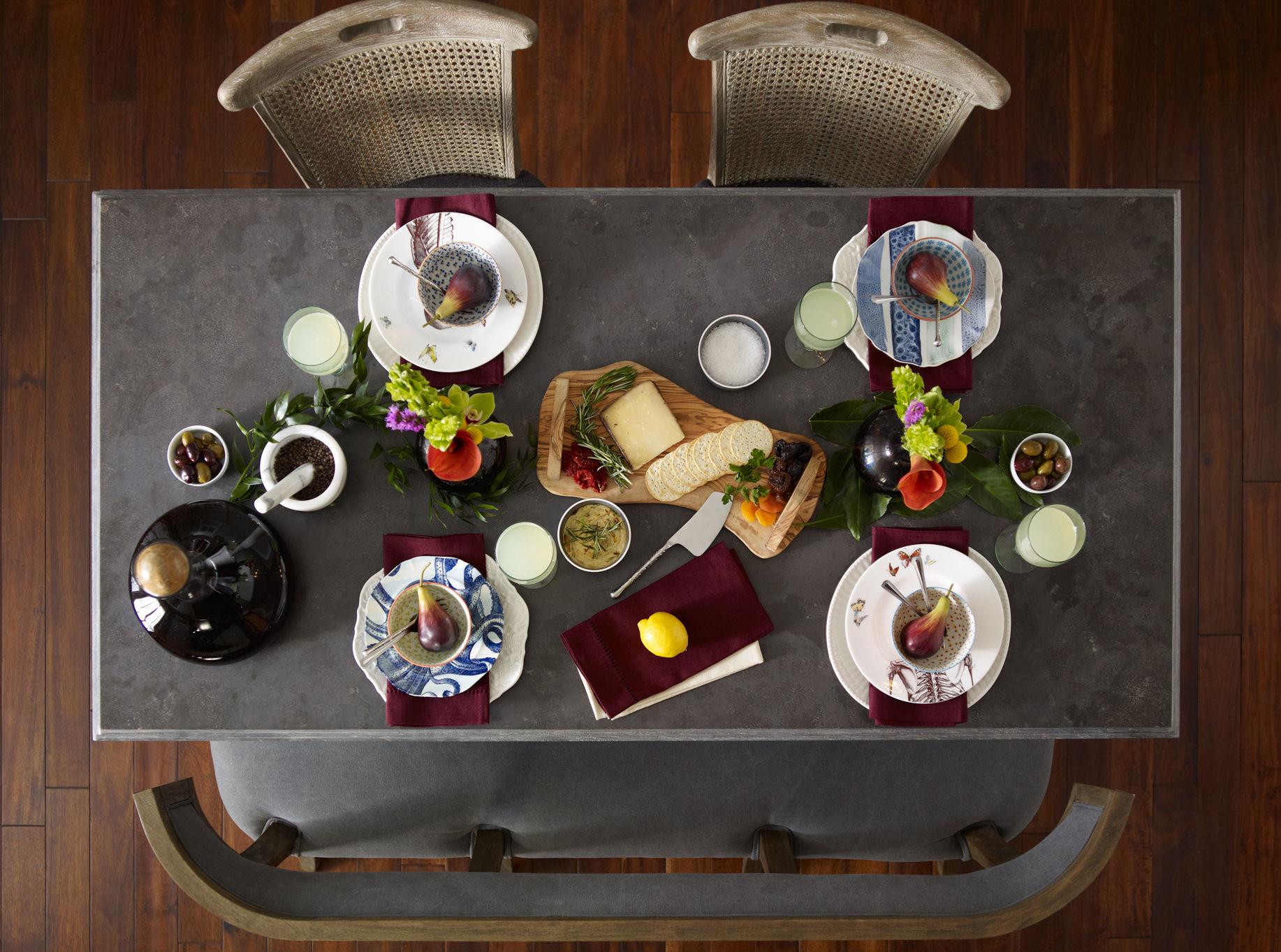 Four Hands Hughes Parisian Dining Table With Bluestone Top Jacksonville Furniture Mart Kitchen Tables