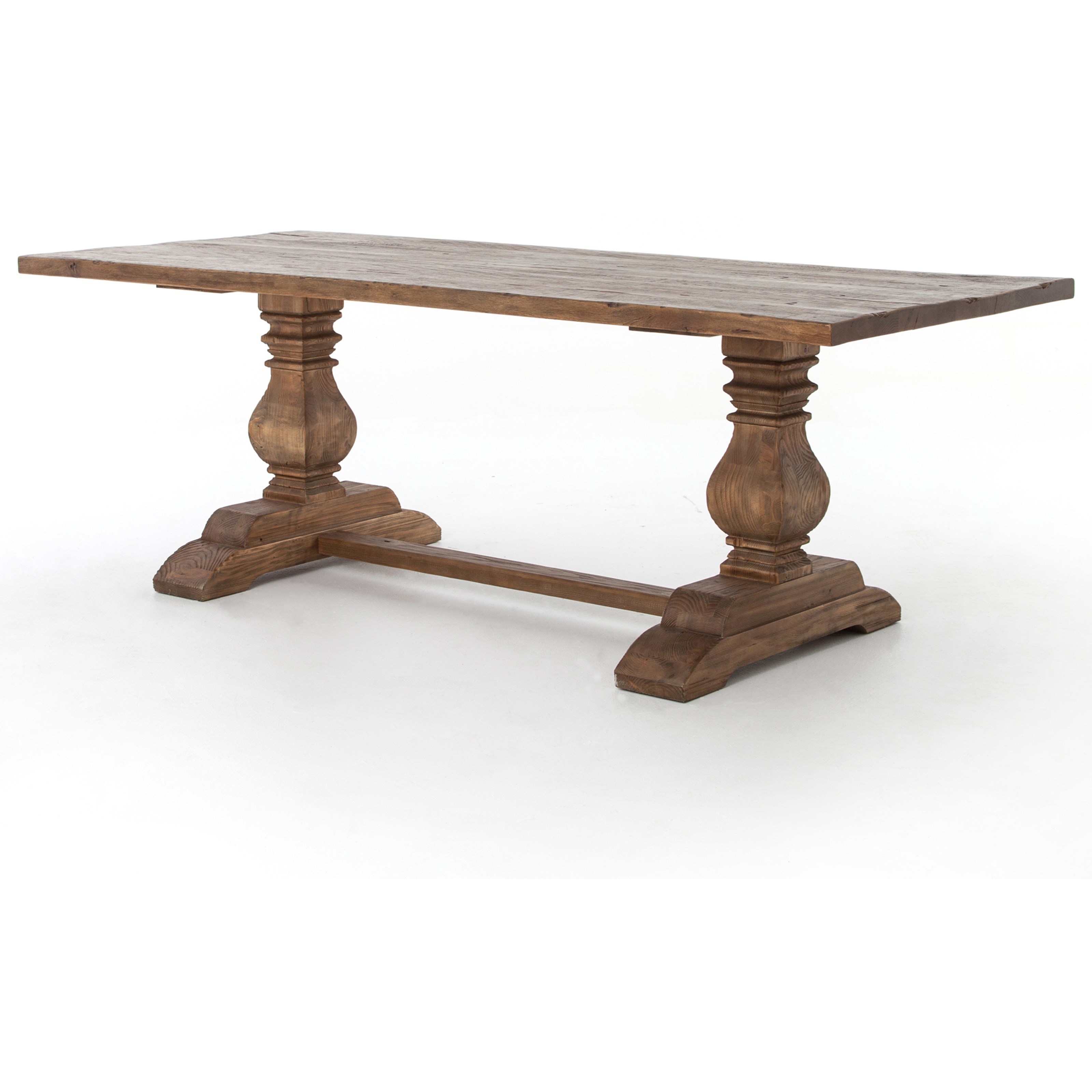 Rectangular Durham Dining Table with Double Sculptured Bases