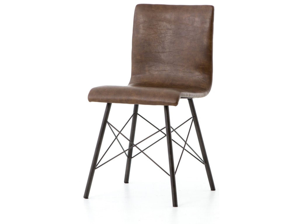 Four Hands Irondale Diaw Dining Chair With Leather Upholstery Four Hands Irondalediaw Dining Chair