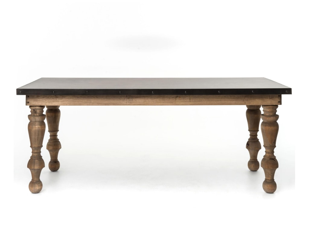 Irondale Daphne Dining Table With Antique Zinc Dream Home Irondale Daphne Dining Table With Antique Zinc