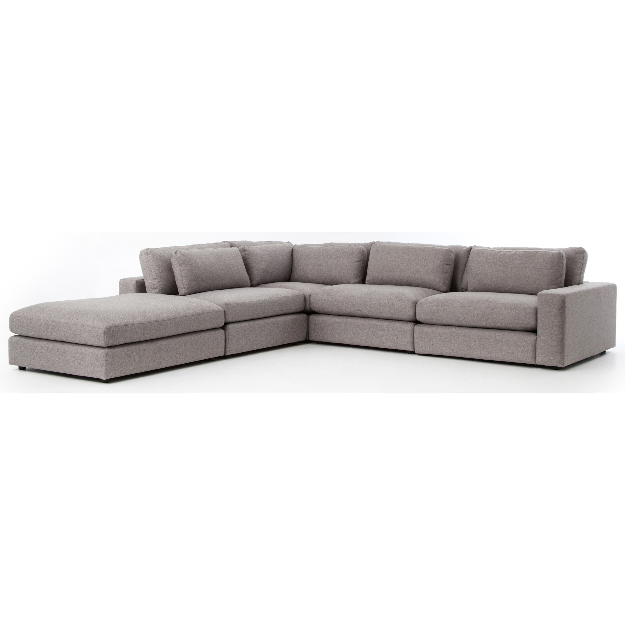 Bloor Sectional with Chess Pewter Fabric