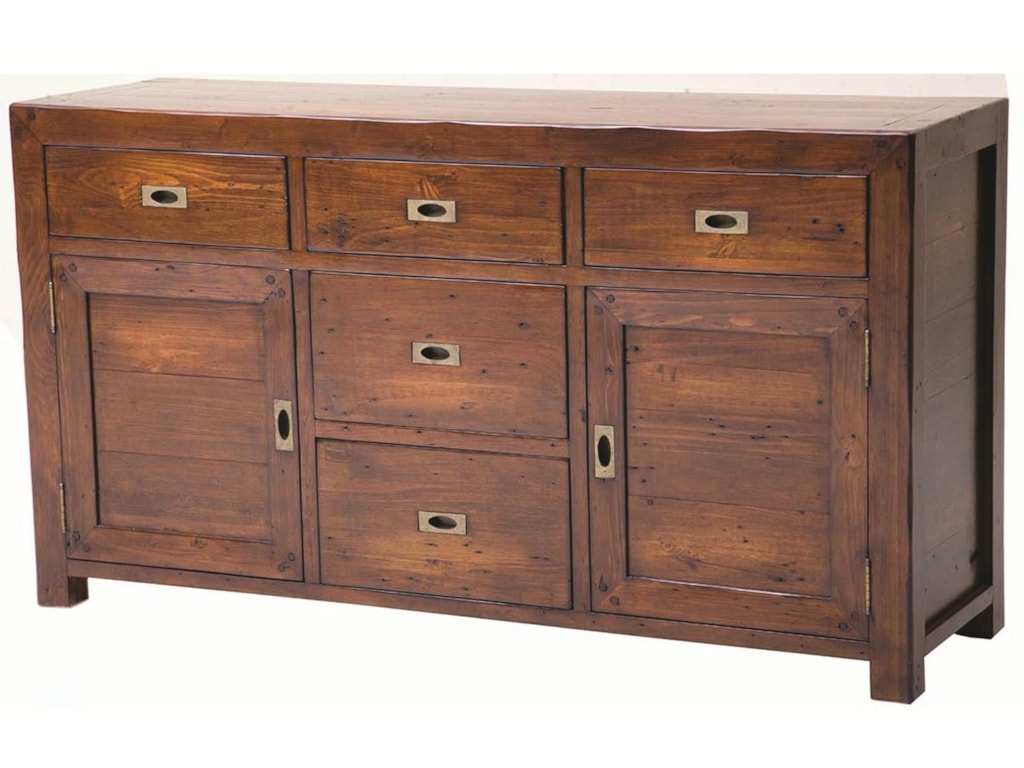 Four Hands Post And Rail Five Drawer Reclaimed Wood Sideboard Four Hands Post And Railsideboard
