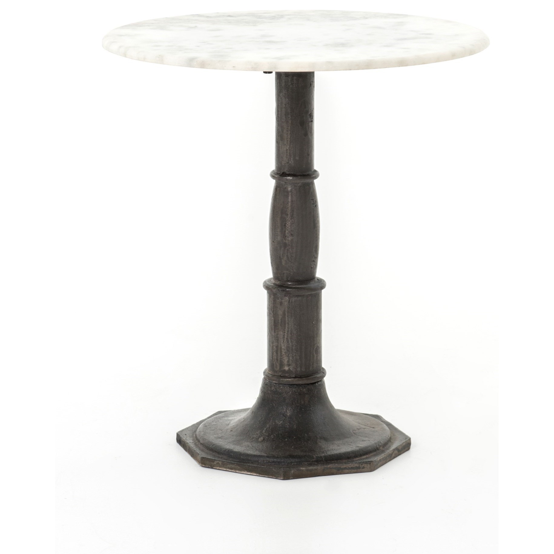 Lucy Side Table-Carbon Wash, Marble Top