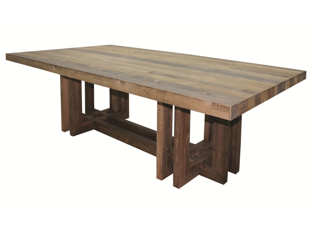 Four Hands Sierra Cartago Dining Table With Geometric Pedestals Four Hands Sierra Cartago Dining Table With Geometric Pedestals