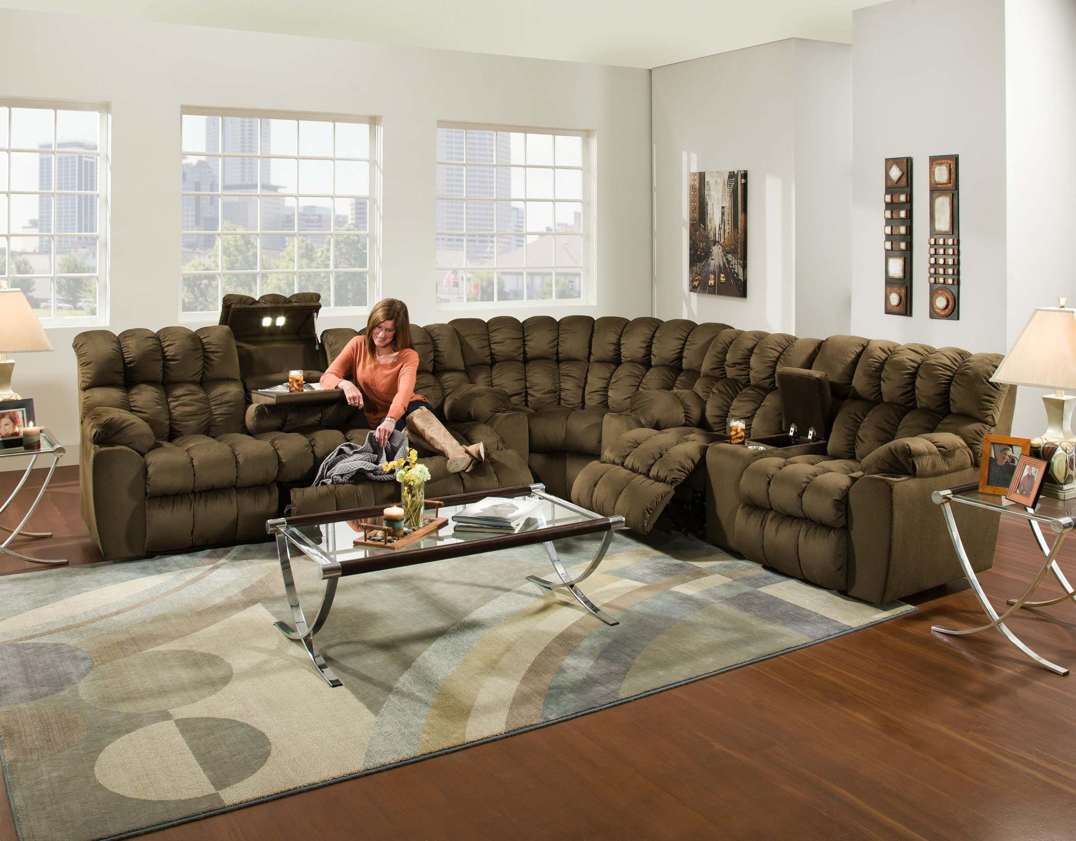 Franklin sectional sofa with massage Clearance