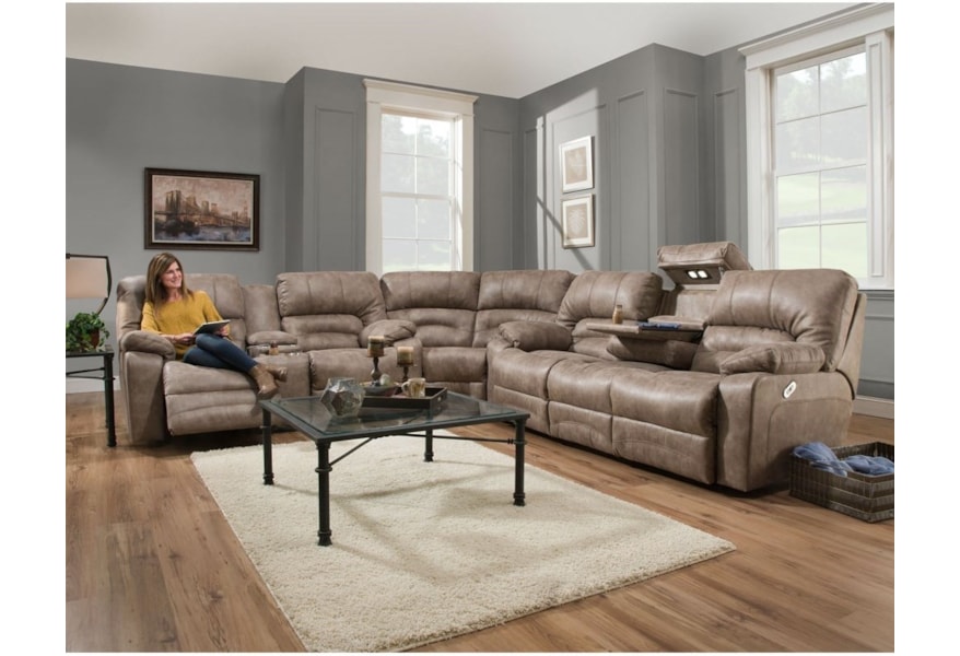 Franklin Legacy Reclining Sectional Sofa With Drop Table Reclining Sectional Sofa