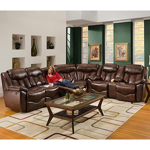 Leather Match Motion Sectional 564 By Franklin Wil Furniture Franklin 564 Leather Match Motion Sectional
