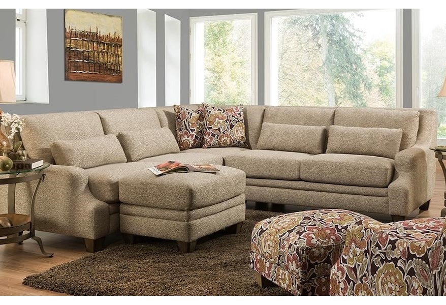 Franklin 850 Contemporary L Shaped Sectional With Low Track Franklin 850 Contemporary L Shaped Sectional With Low Track