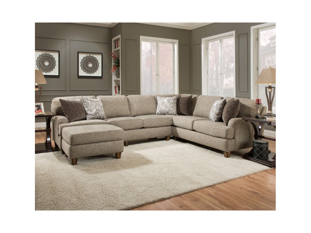 Sectional Sofa With 5 Seats Brannon By Franklin Wil