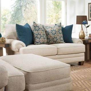 Franklin 957 Transitional Loveseat With Rolled Arms Lagniappe Home Store Loveseats