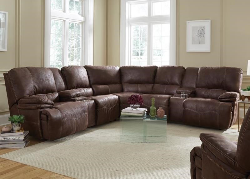 Franklin Boulder Power Reclining Sectional With Adj Headrests And