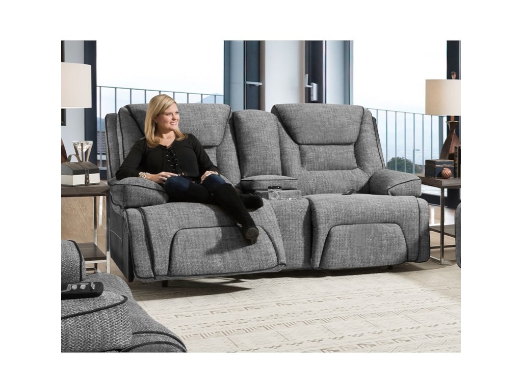 Franklin Centennial Power Reclining Console Loveseat With Usb