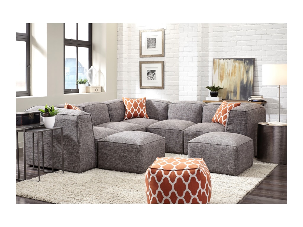Franklin Freestyle Sectional Sofa With Four Seats