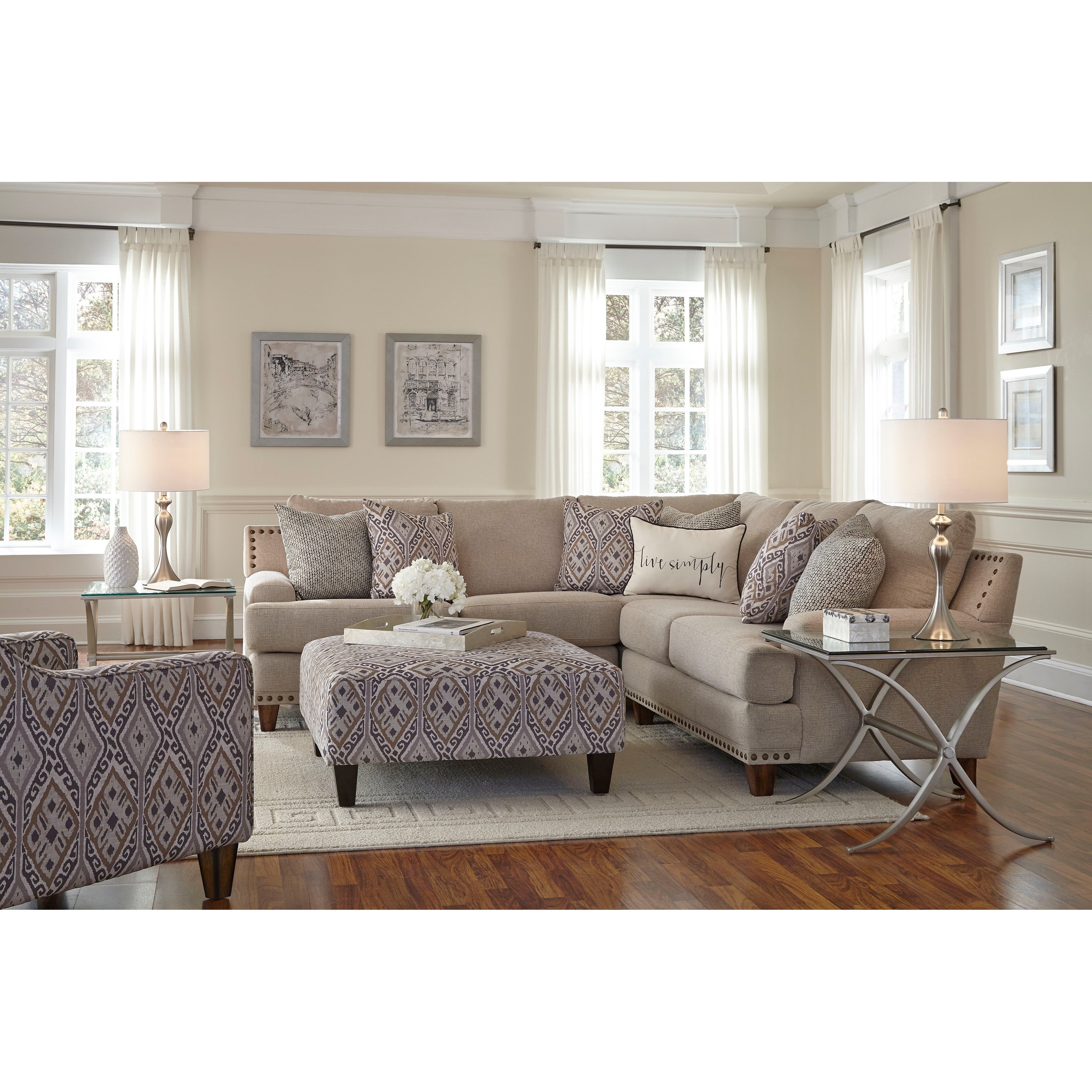 Franklin Anna Stationary Living Room Group Turk Furniture
