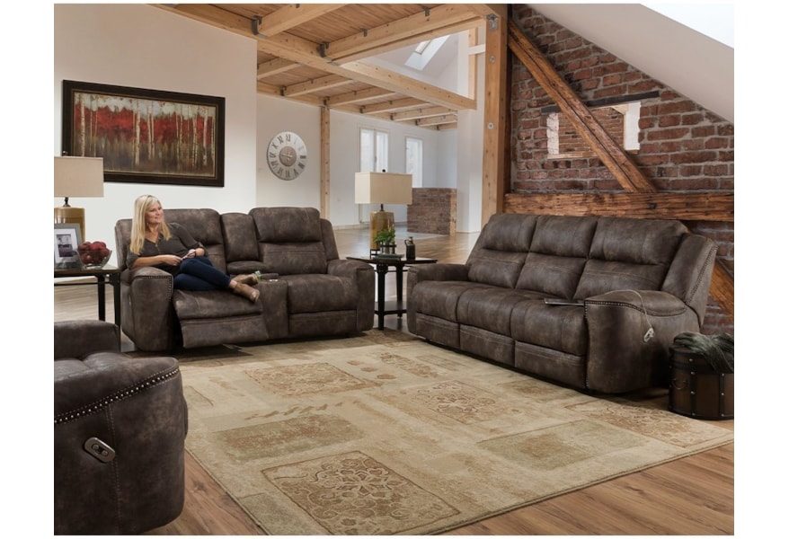 Franklin Huxley 76345 3828 20 Reclining Sofa With Usb Port 76345 3828 20 Reclining Sofa