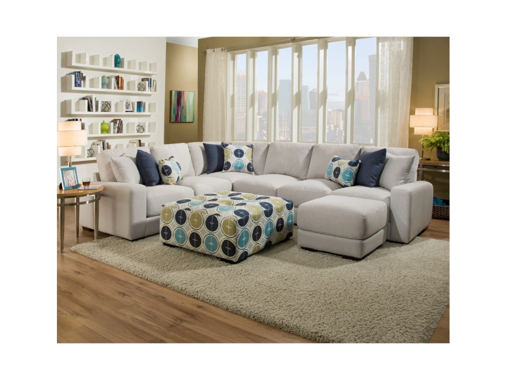 Franklin Jules Sectional Sofa With Pushup Ottoman Furniture And Franklin Julessectional Sofa Tail Ottoman Available Separately
