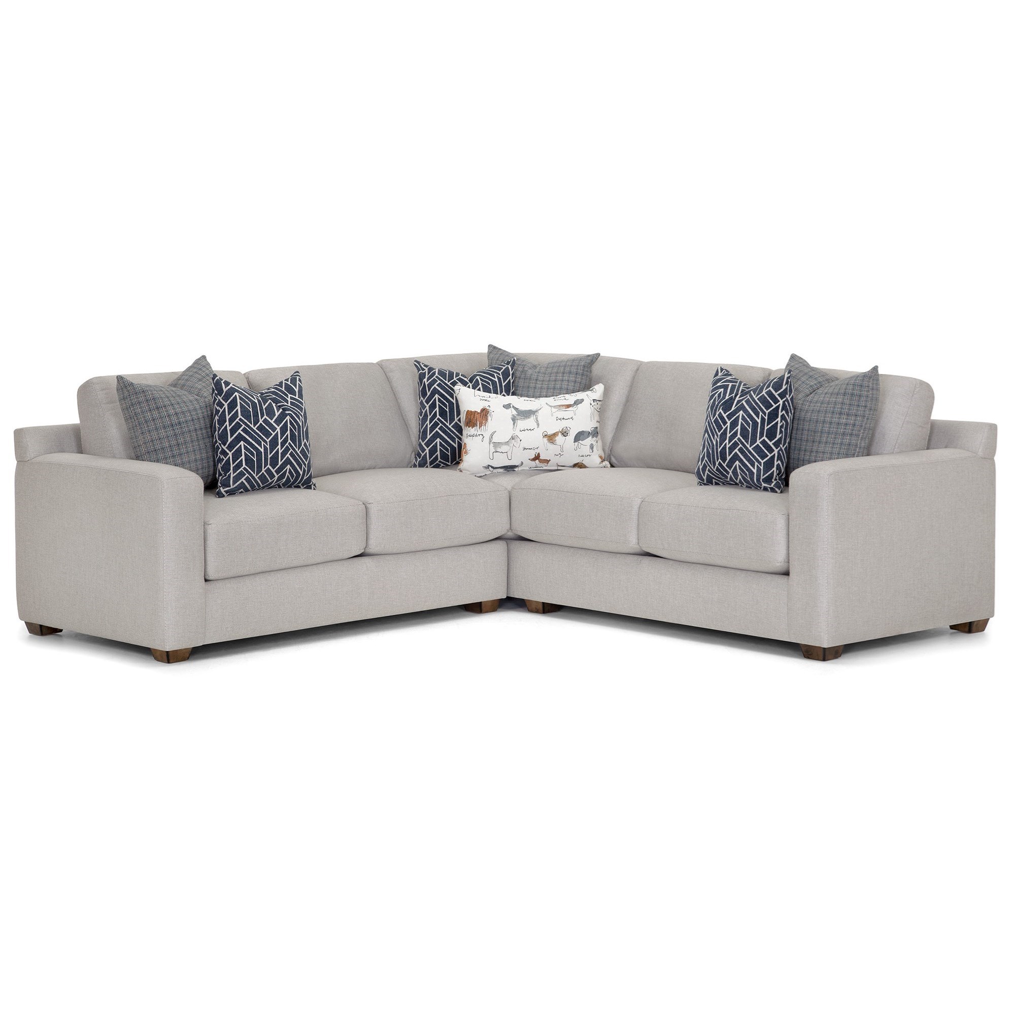 Franklin Oscar L Shaped Sectional With Track Arms Wilcox
