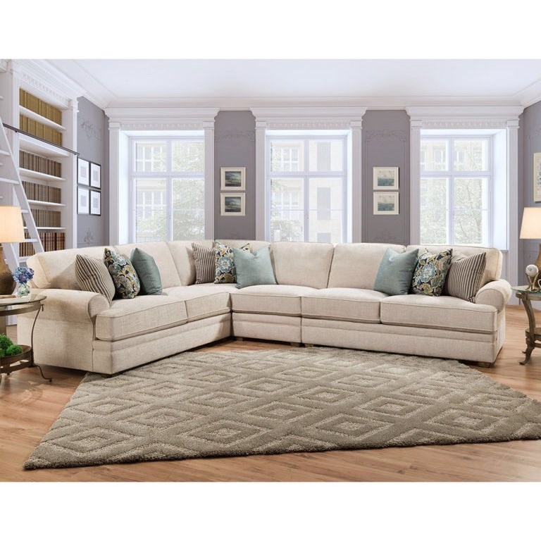 Franklin Surrey Sectional Sofa With Rolled Arms Furniture And Appliancemart Sectional Sofas