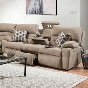 Franklin Tribute Power Reclining Sofa With Drop Down Table Lights