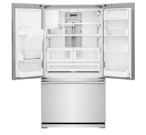 Ge 33 In W 24 8 Cu Ft French Door Refrigerator In Slate French Doors French Door Refrigerator Slate Appliances