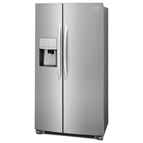 Frigidaire 25 5 Cu Ft Side By Side Refrigerator Fisher Home Furnishings Refrigerator Side X Side With Dispenser