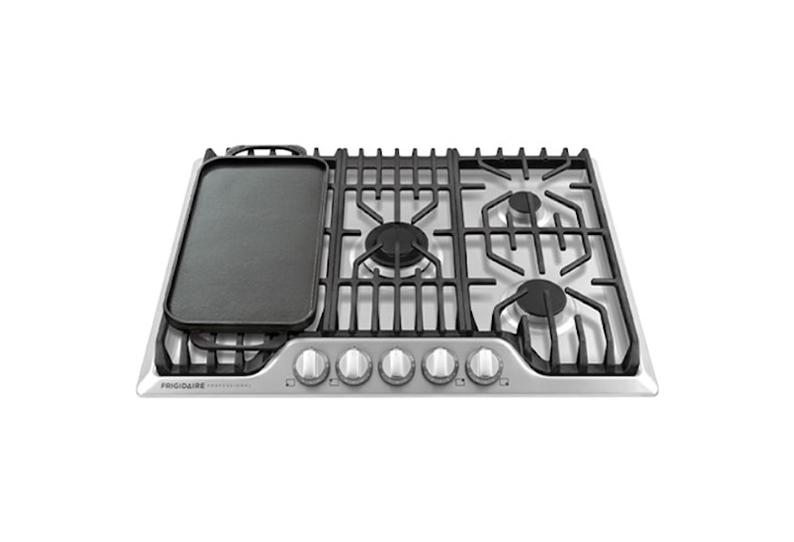 30 Stainless Steel Gas Cooktop with Griddle