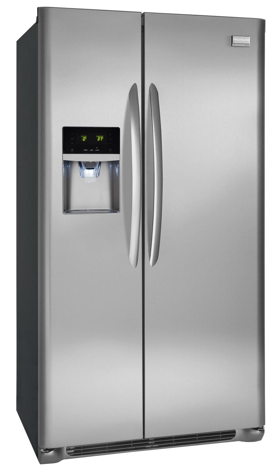 Frigidaire Gallery Energy Star 23 0 Cu Ft Counter Depth Side By Side Refrigerator With Spacewise Plus Westrich Furniture Appliances Refrigerator Side X Side With Dispenser