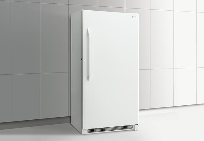 Frigidaire Energy Star 20 2 Cu Ft Upright Freezer With Pop Out Key For Lock Westrich Furniture Appliances Freezers Upright Frost Free