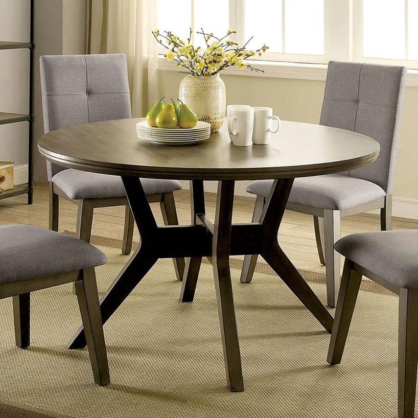 Abelone Mid Century Modern Round Dining Table Household Furniture Dining Tables