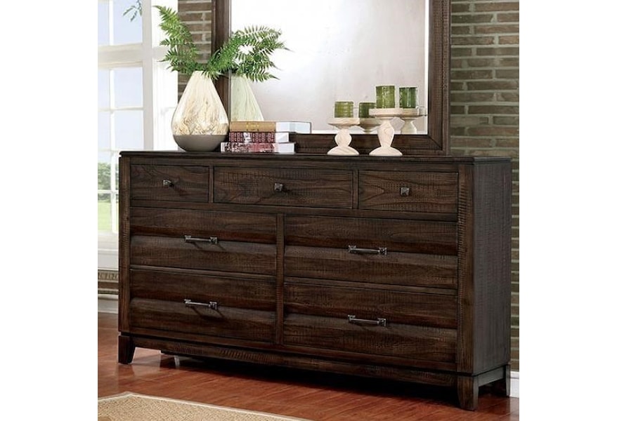 Furniture Of America Agapetos Transitional Dresser With Metal
