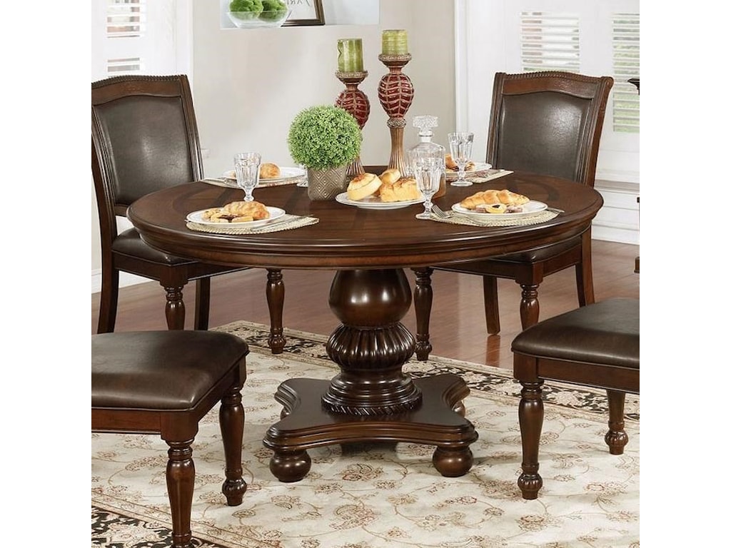 Alpena Traditional Round Dining Table By Furniture Of America At Super Nm Alpena Traditional Round Dining Table By Furniture Of America At Super Nm