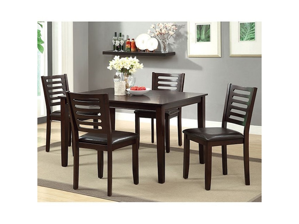 Furniture Of America Amador I Cm3011t 5pk 5 Pc Dining Table Set Furniture Of America Amador I5 Pc Dining Table Set