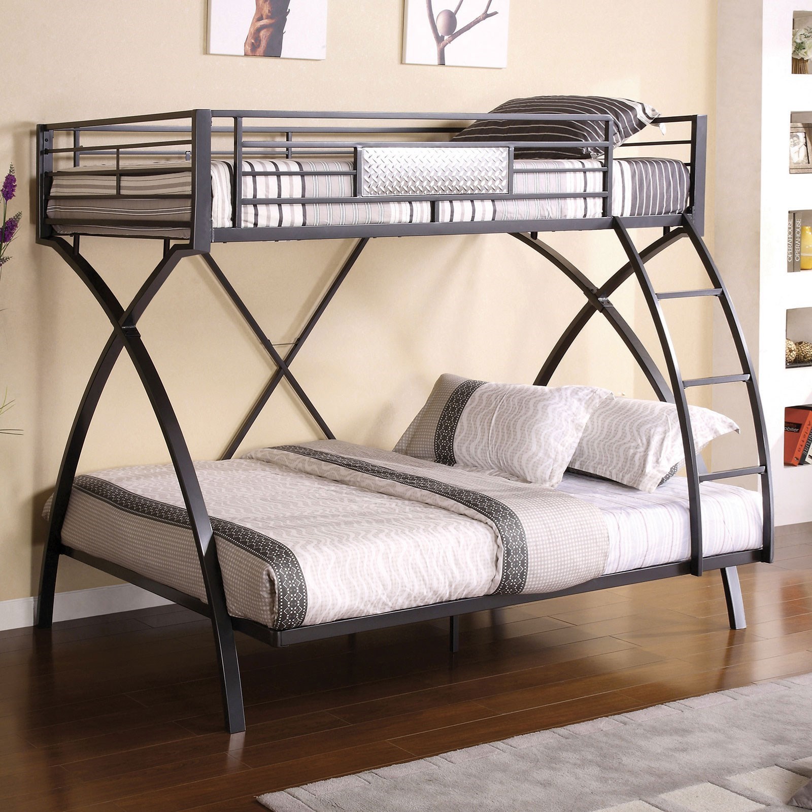 twin full metal bunk bed