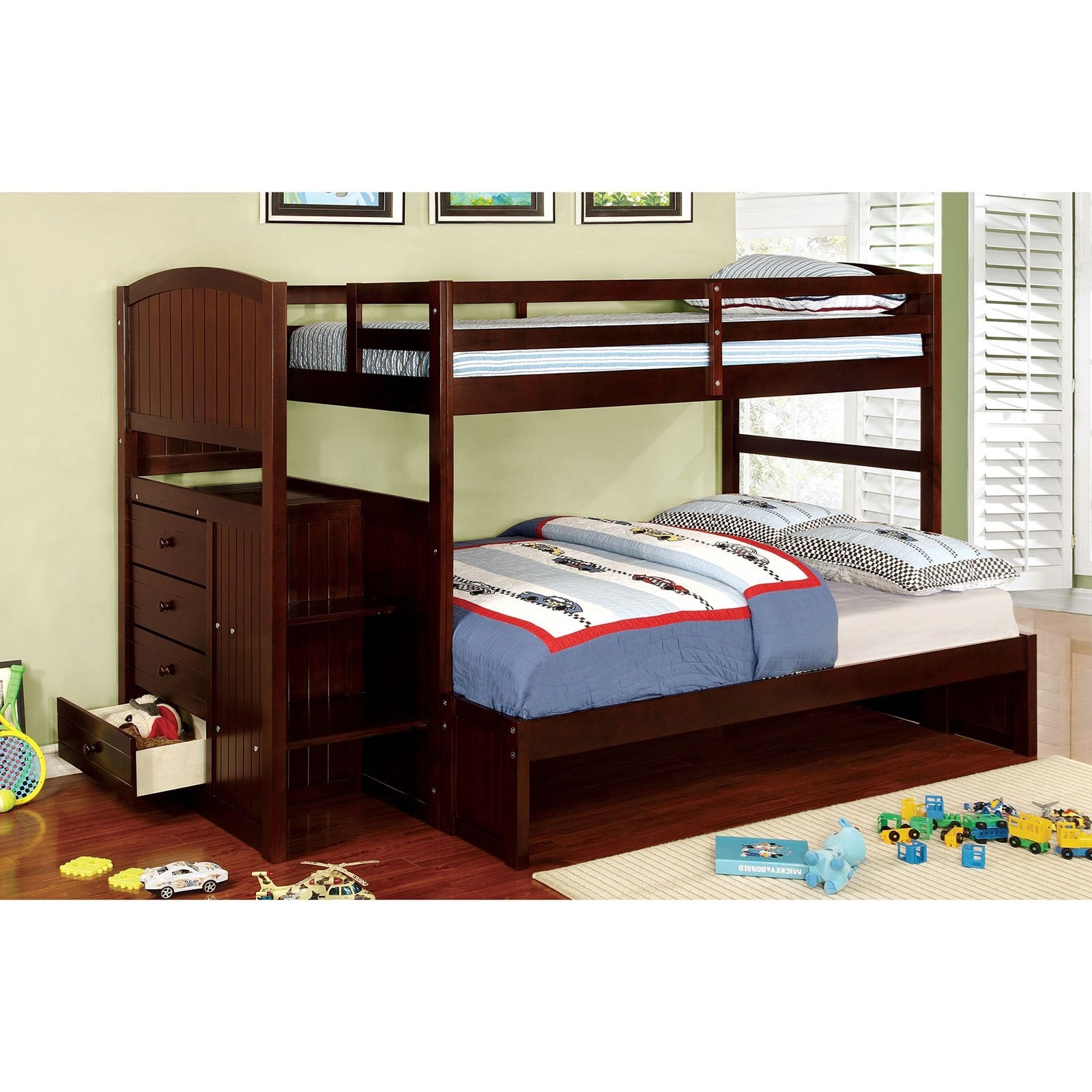 Furniture Of America Appenzell Twin Full Bunk Bed Rooms For Less