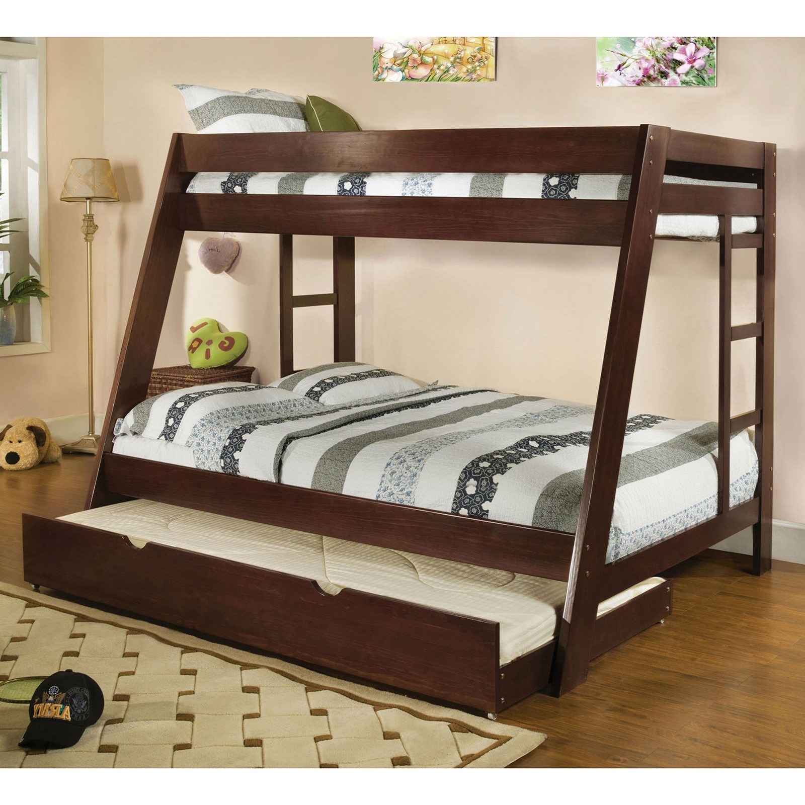 Furniture Of America Arizona Casual Twin Over Full Youth Bunk Bed