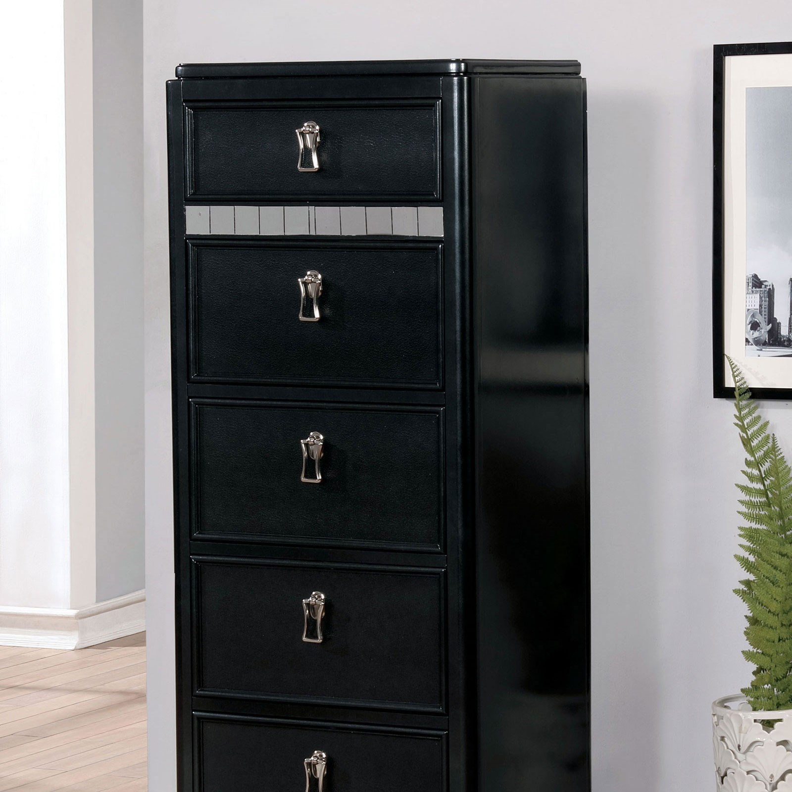 Furniture Of America Avior Transitional Swivel Chest With Felt