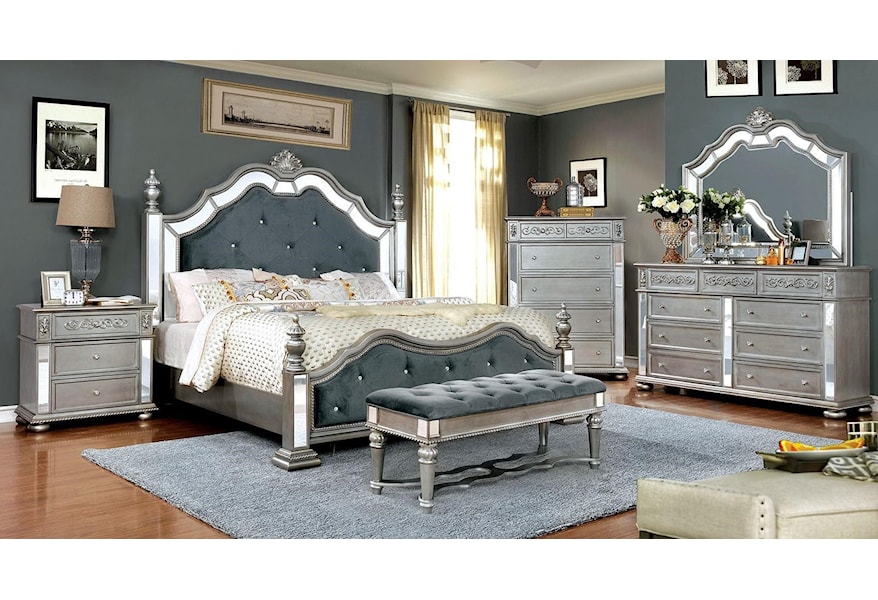 Furniture Of America Azha Lavish Traditional Style Queen Bedroom Group Dream Home Interiors Bedroom Groups