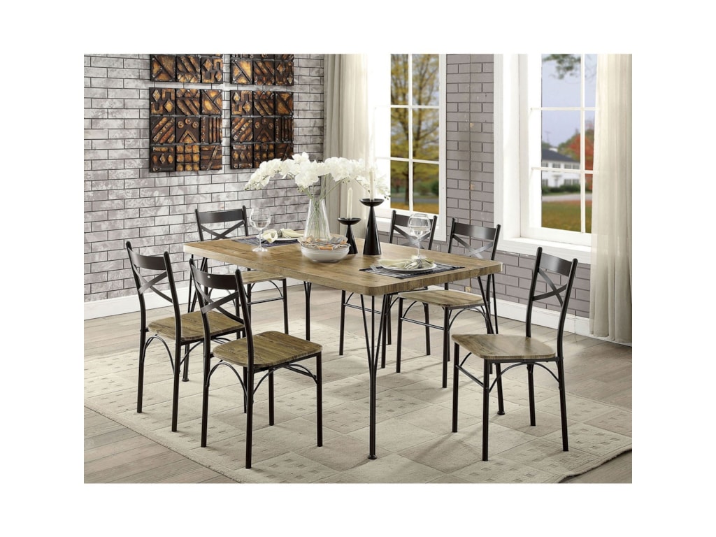 Banbury 7 Pc 60 Dining Table Set Gray Banbury 7 Pc 60 Dining Table Set Gray