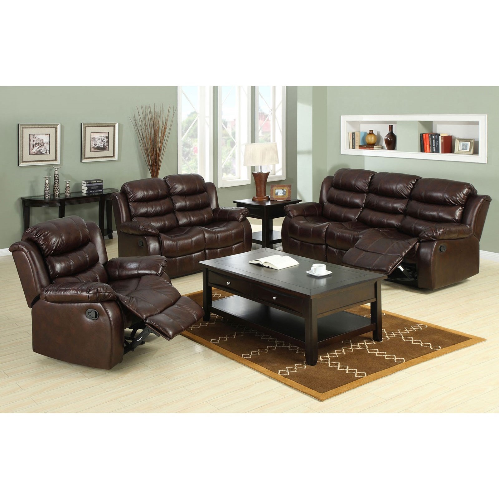 Furniture Of America Foa Berkshire Cm6551 L Loveseat With Pillow Arms And Padded Headrest Del Sol Furniture Reclining Loveseats