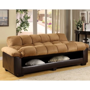 Brantford Convertible Microfiber Sofa Bed With Under Seat Storage Household Furniture Futons