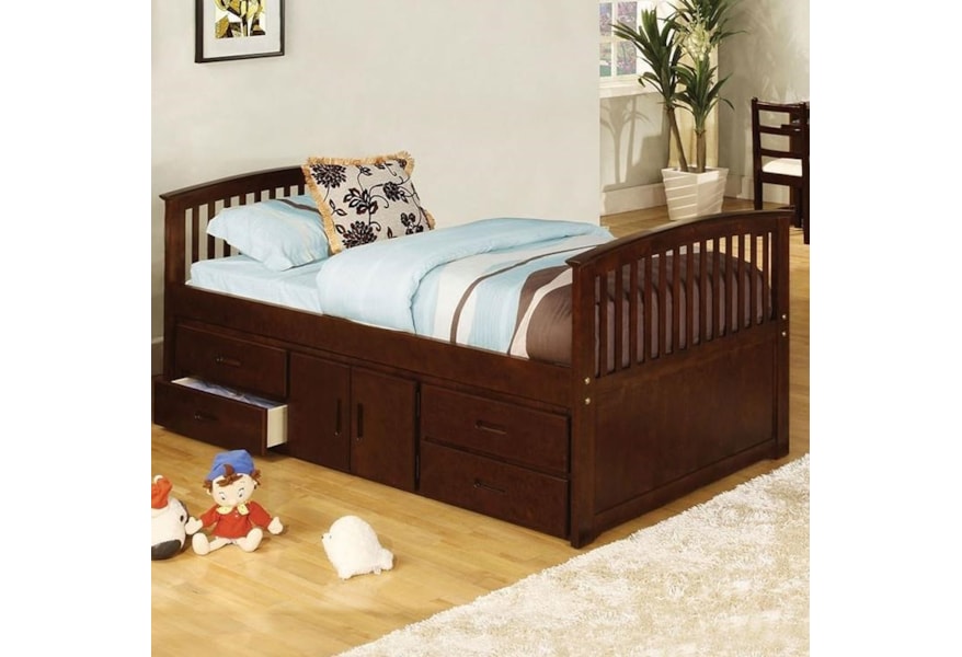Caballero Captain Twin Bed With 4 Drawers And Storage Household Furniture Captain S Beds