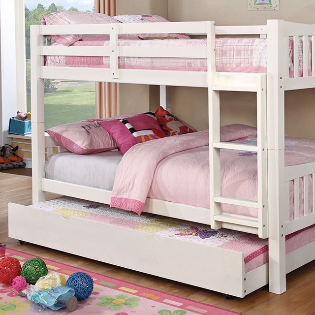 Furniture Of America Cameron Cm Bk929f Wh Bed Full Over Twin Bunk Bed Corner Furniture Bunk Beds