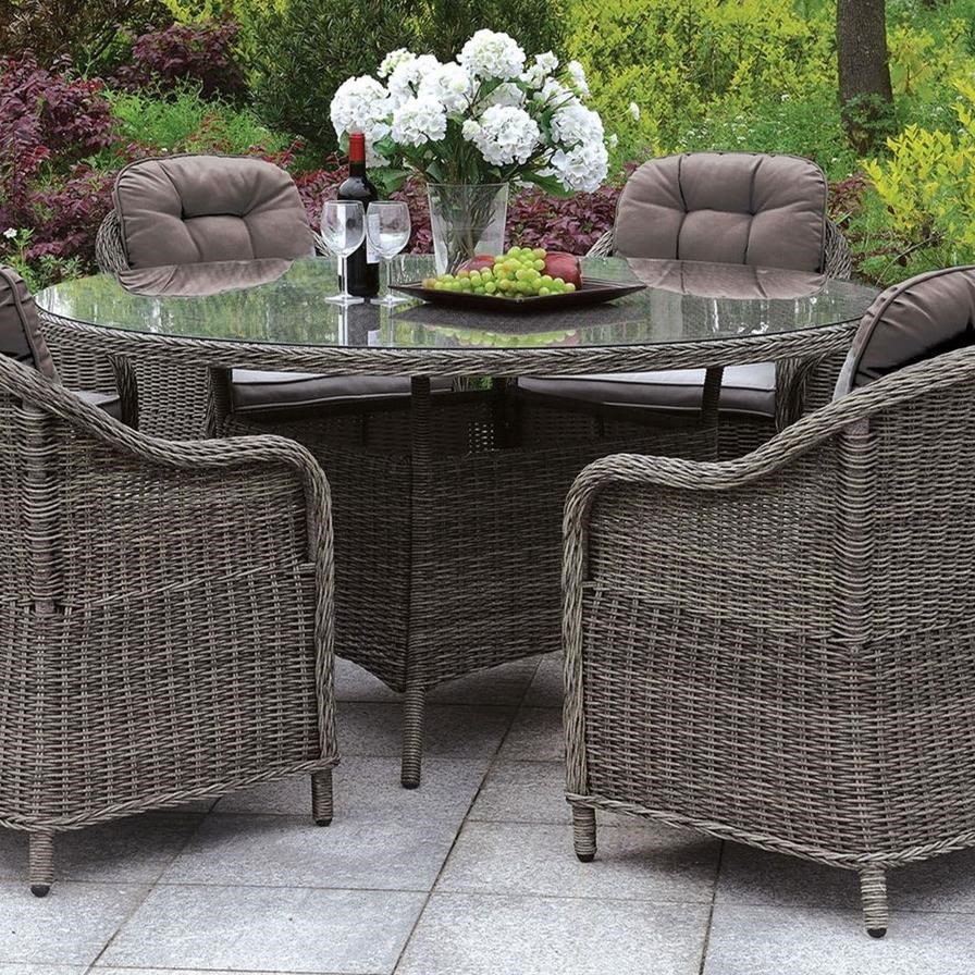 Canistota Outdoor 59 Round All Weather Wicker Dining Table With Glass Top Household Furniture Outdoor Dining Table,Hoodie Anime Emo Girl Drawing