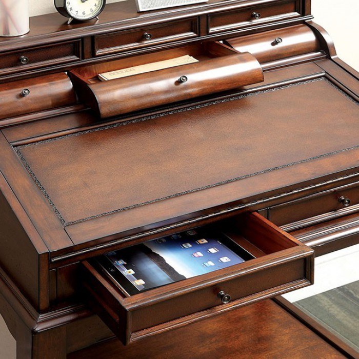 Canthus Transitional Secretary Desk With Tray Top Household