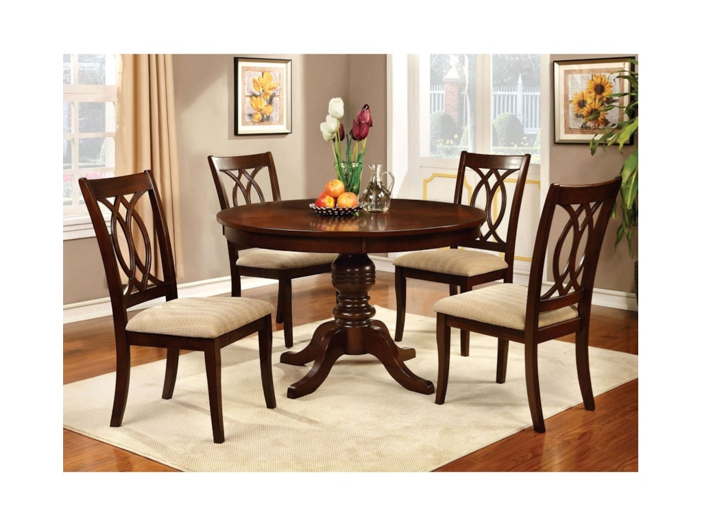 Carlisle1 Transitional Dining Table And Chair Set For Four Carlisle1 Transitional Dining Table And