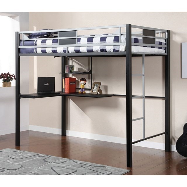 Clifton Metal Full Loft Bed With Workstation Household Furniture