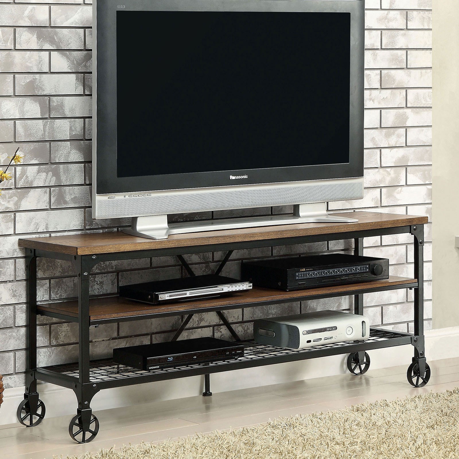 Tv Stand Casters Wheels Tavr Moblile Floor Tv Stand Cart With Audio