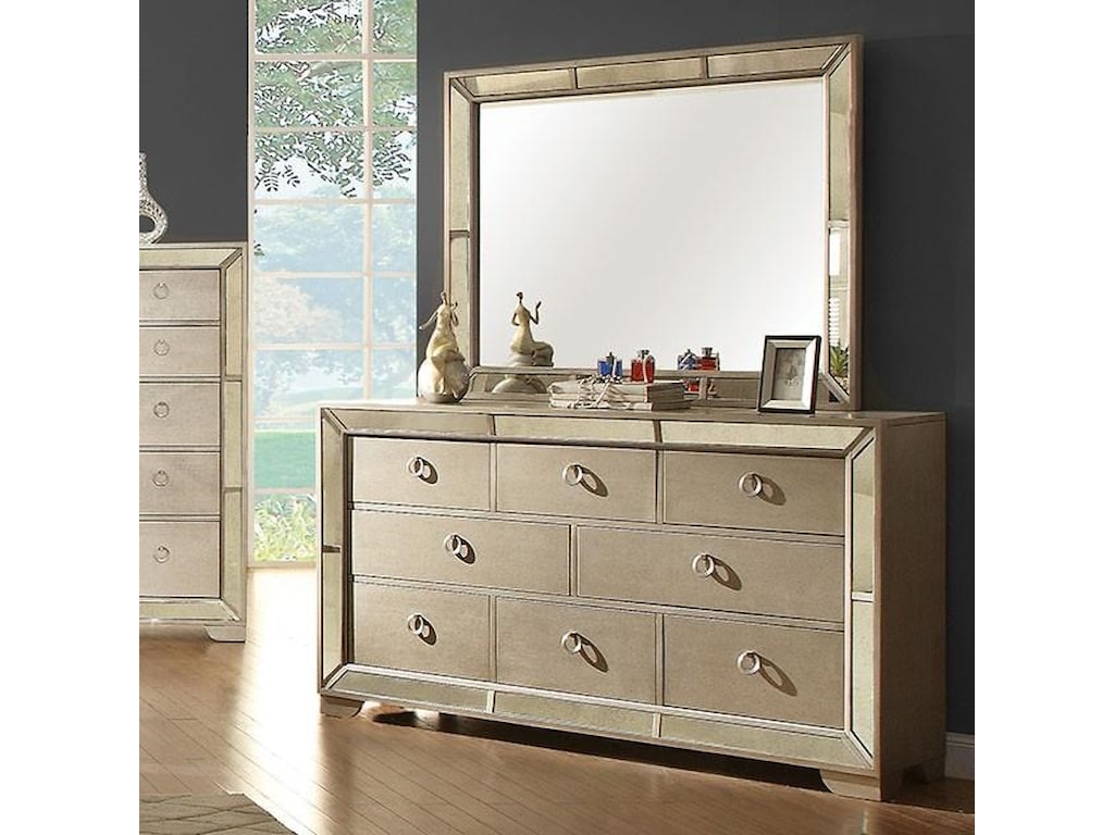 Loraine Modern Victorian Dresser Mirror W Antique Panels By Furniture Of America Loraine Modern Victorian Dresser Mirror W Antique Panels By Furniture Of America