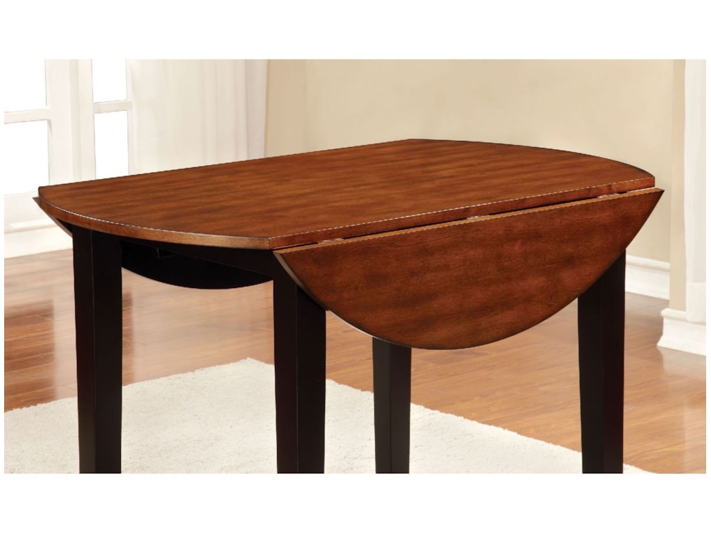 Dover Transitional Round Dining Table W Drop Leaf By Furniture Of America At Rooms For Less